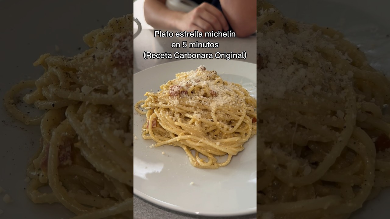 Plato estrella michelin en 5 minutos (Receta Carbonara Original)