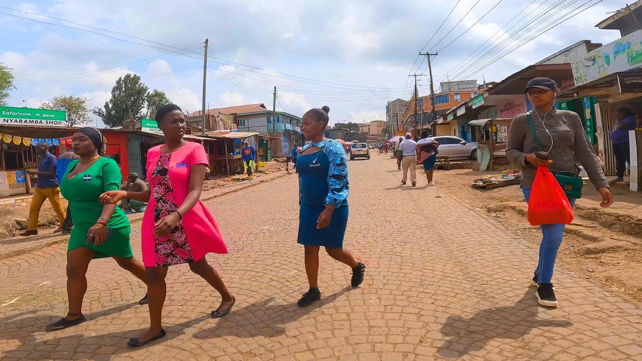 [4k] A walking tour of Ngong town in Kajiado county in Kenya in Africa