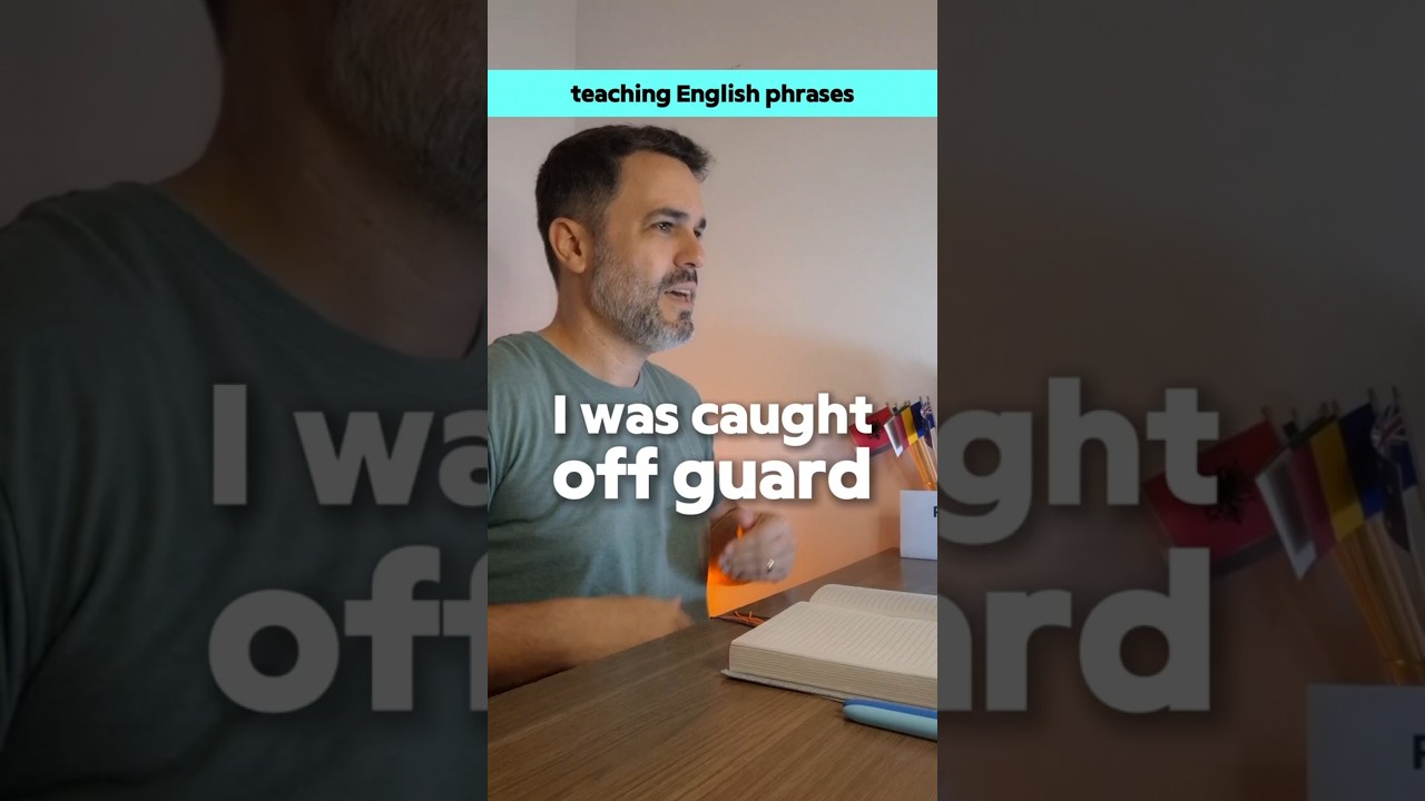 Teaching English phrases: caught off guard 👨🏻&zwj;🏫 #englishclass #englishteacher #languageskills