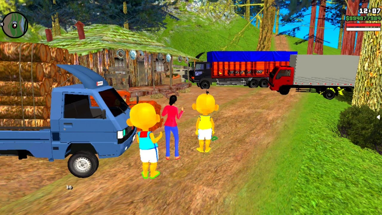 Upin ipin Tidur diRumah Hutan bawa Truk Oleng hingga Gelap 😱😤 Dunia Oyya