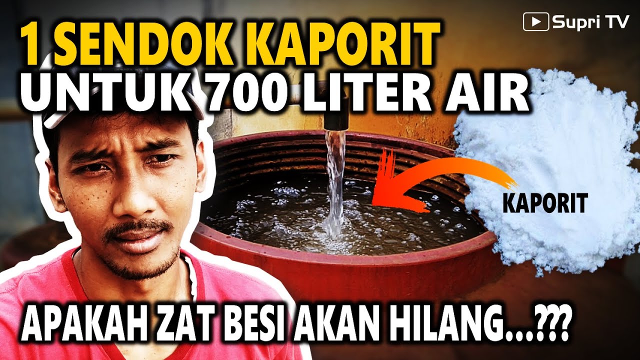 Takaran kaporit 1 sendok makan untuk 700 liter air. Mampukah mengatasi zat besi pada air sumur...???