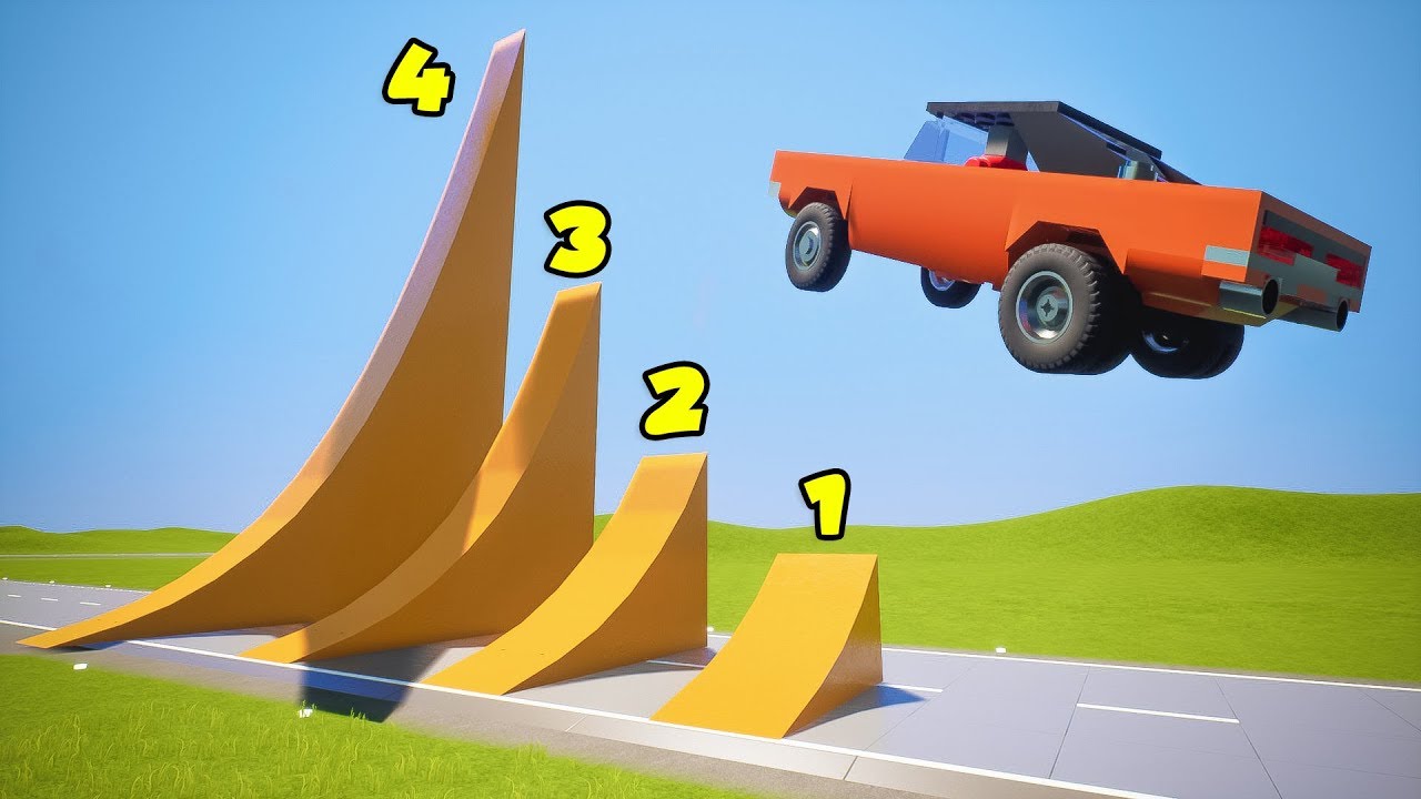 4 Different Lego Ramps Jumps | Brick Rigs