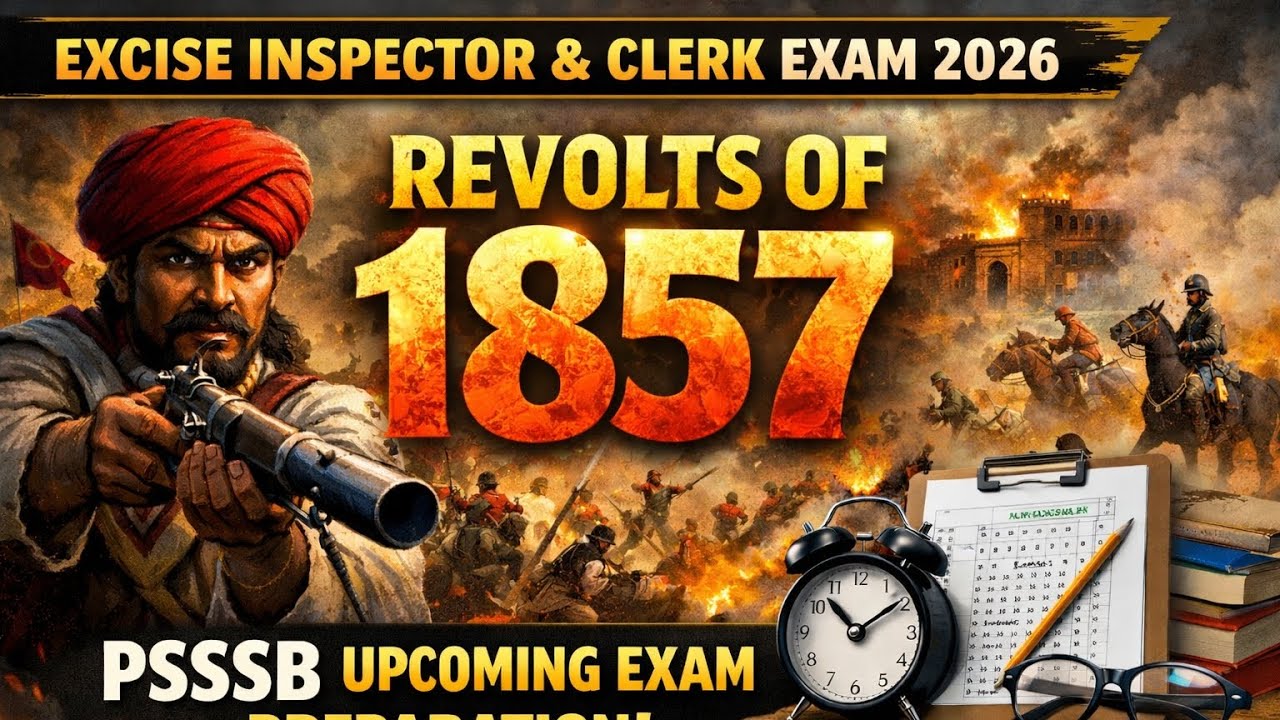 Revolt of 1857 revise for psssb excise inspector #psssb #exciseinspector
