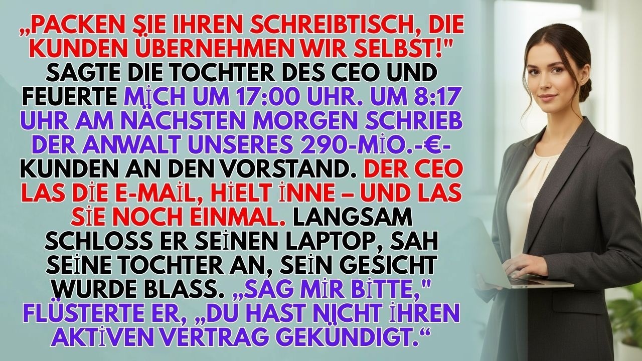 Von Der CEO-Tochter Gefeuert – Mit Einer Vertragsklausel Sicherten Ich Mir Den 290 Mio.-€-Kunden ♟️