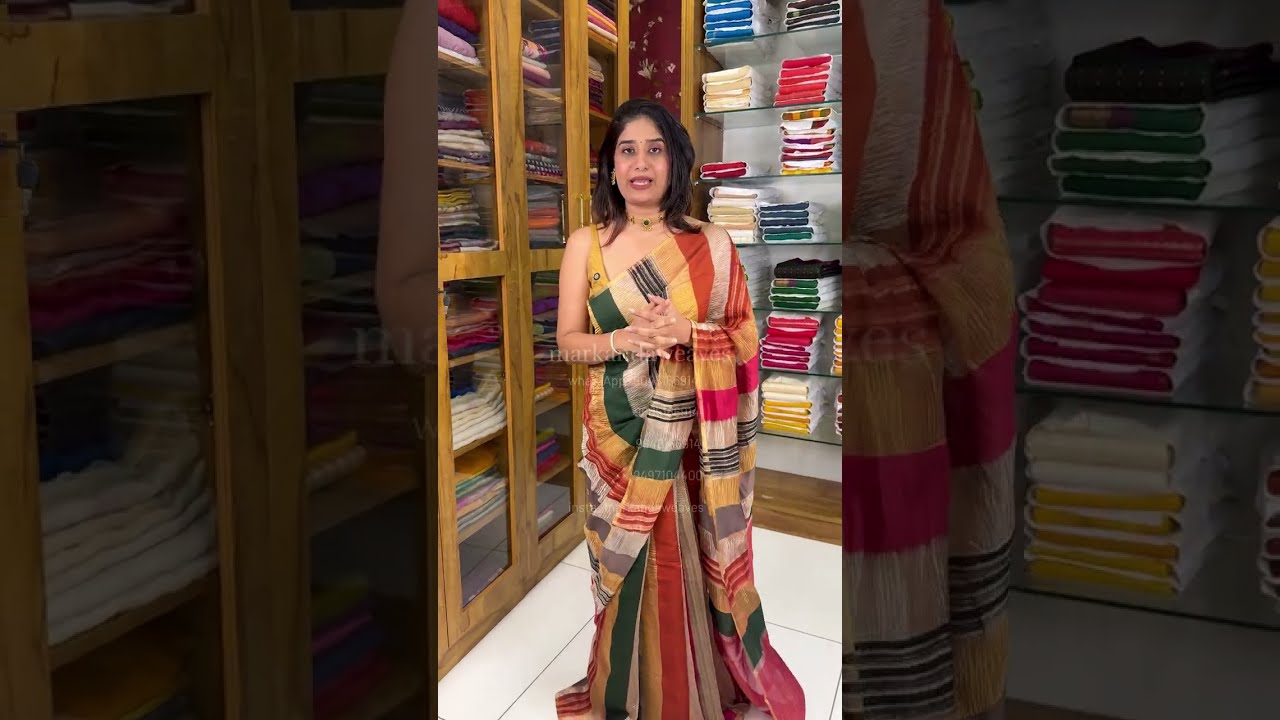 Pure Chanderi Tissue organza Sarees…