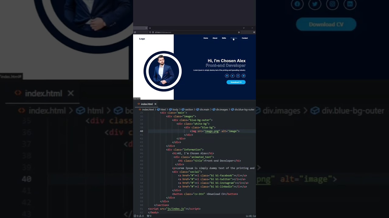 profile animation using HTML CSS #html #css #webdevelopment #designweb