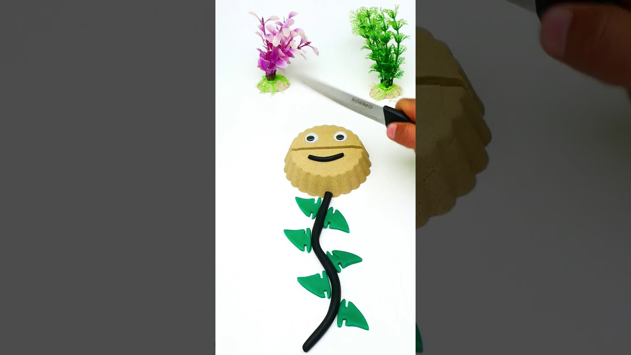Satisfying Video | How To Make Sun Flower with Kinetic Sand Cutting ASMR | Pom Pom Toys