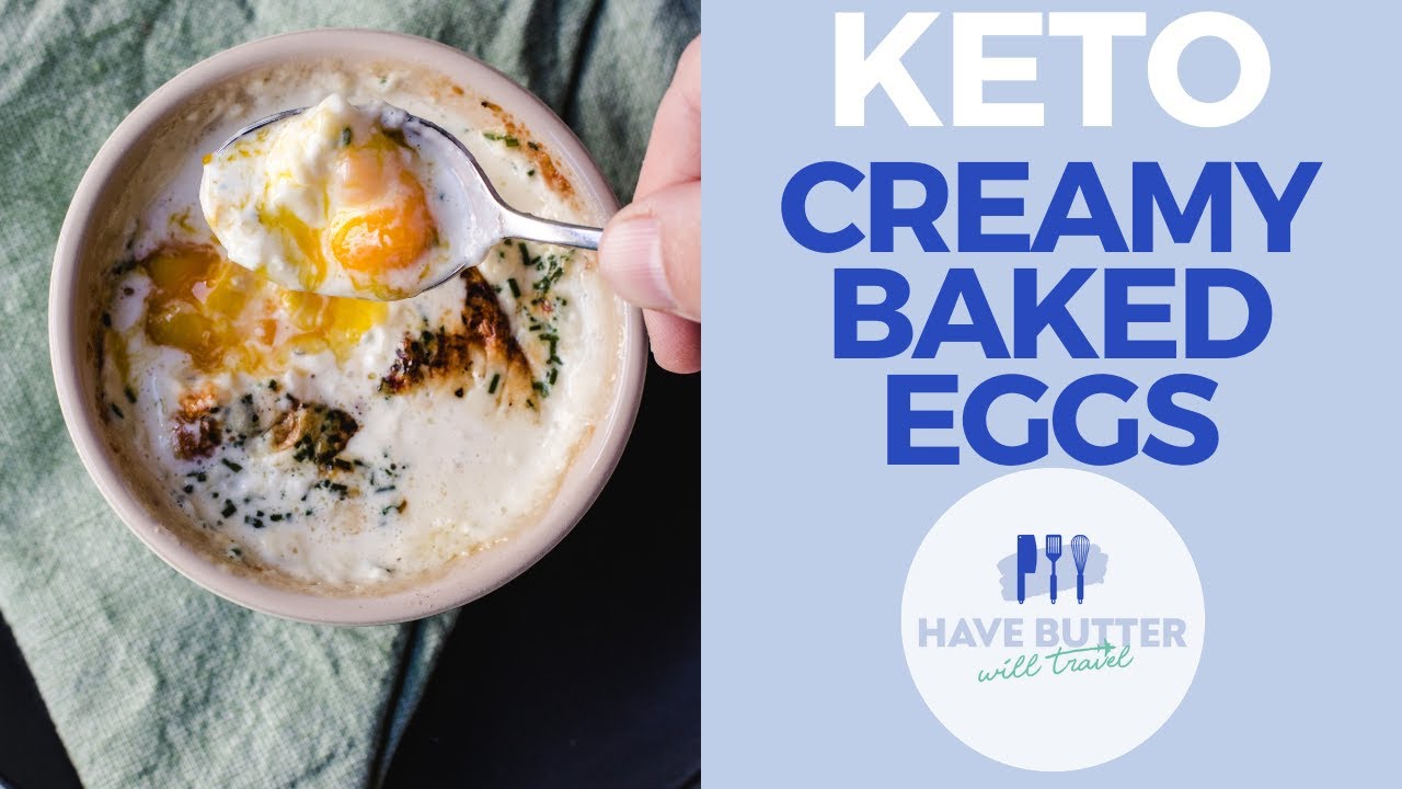 Keto creamy baked eggs - easy and DELICIOUS keto egg recipe