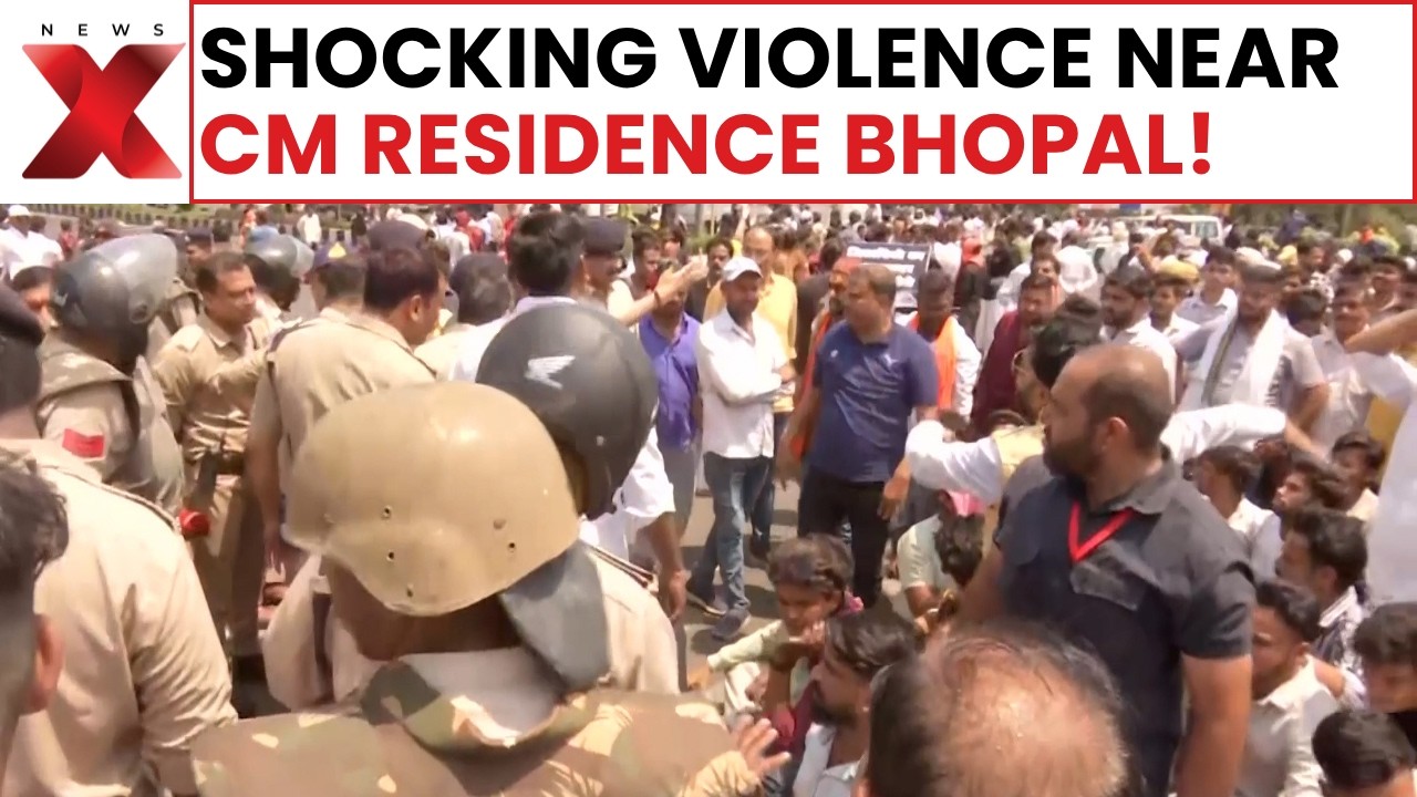 Violent Protest Erupts Near CM Residence In Bhopal After Youth Killing Case