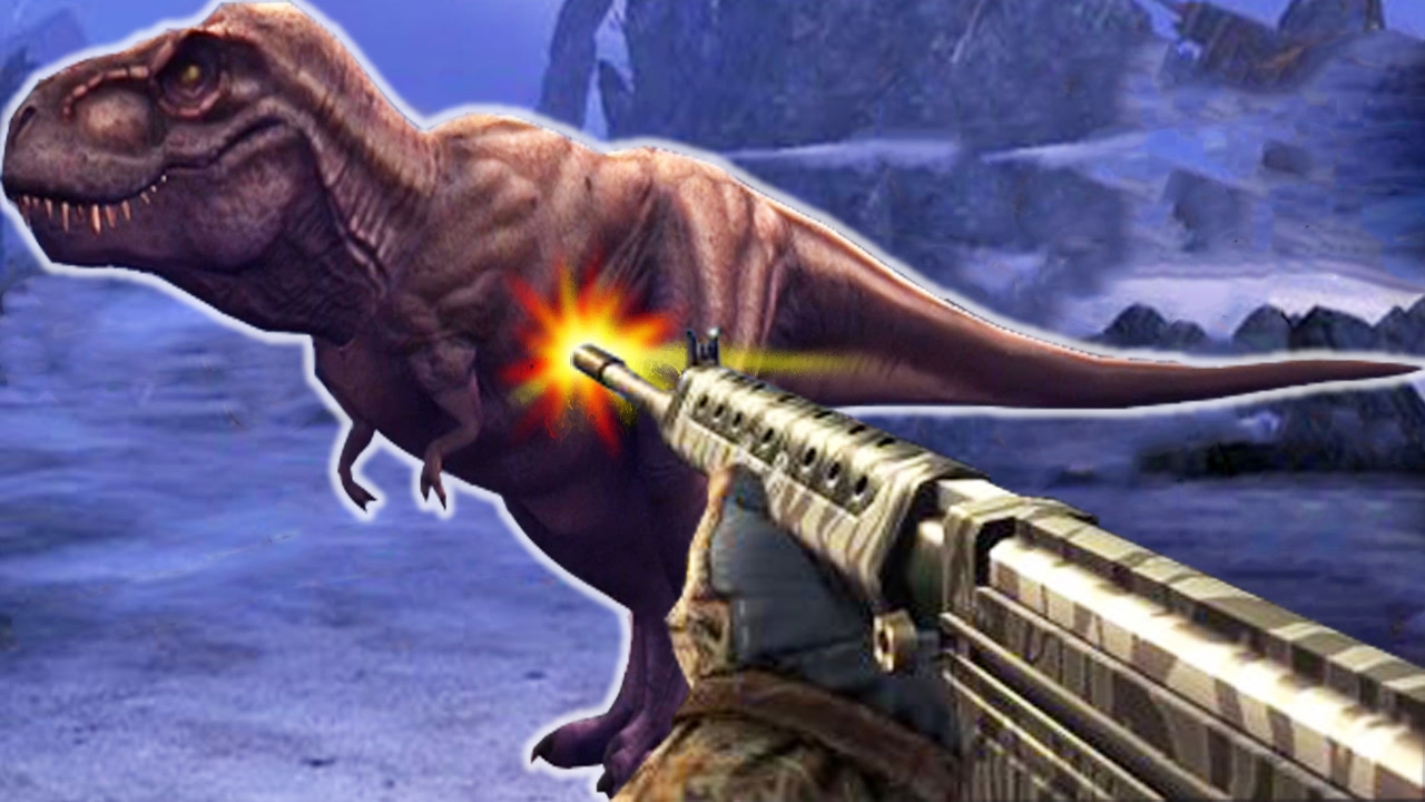 TYRANNOSAURUS REX Vs SHOTGUN - Dino Hunter Deadly Shores