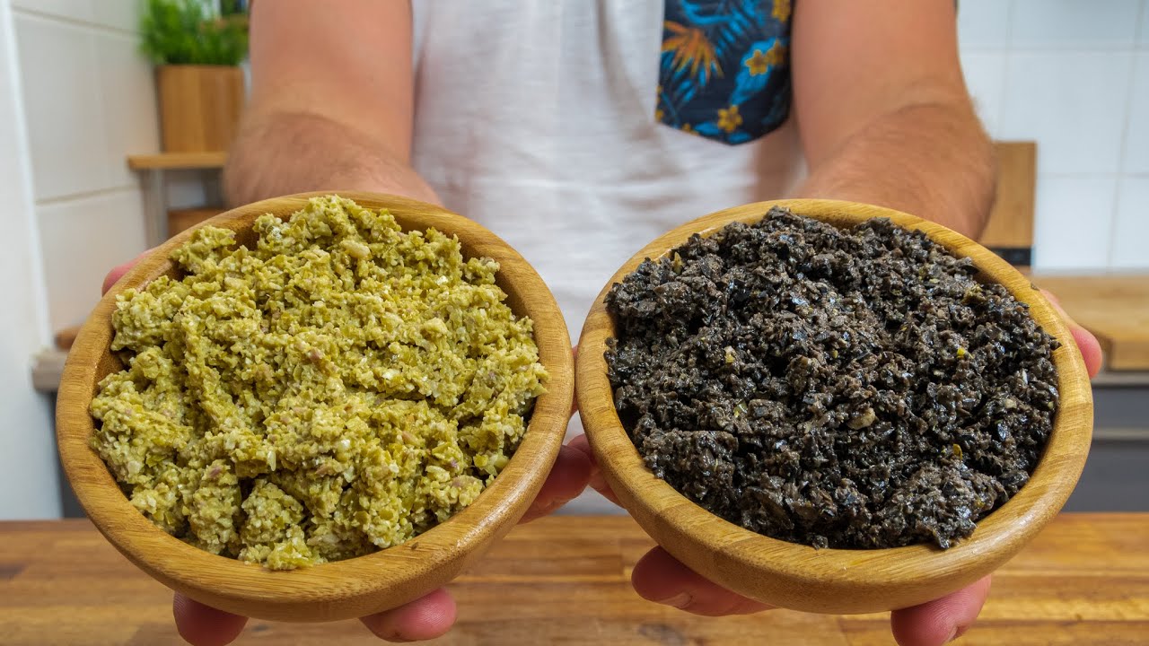 Comment faire facilement une tapenade verte et une tapenade noire maison?