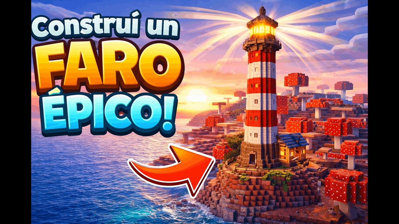 Viajé MILES de bloques por el Nether para construir este FARO 🗼🔥 | Super Survival  #19