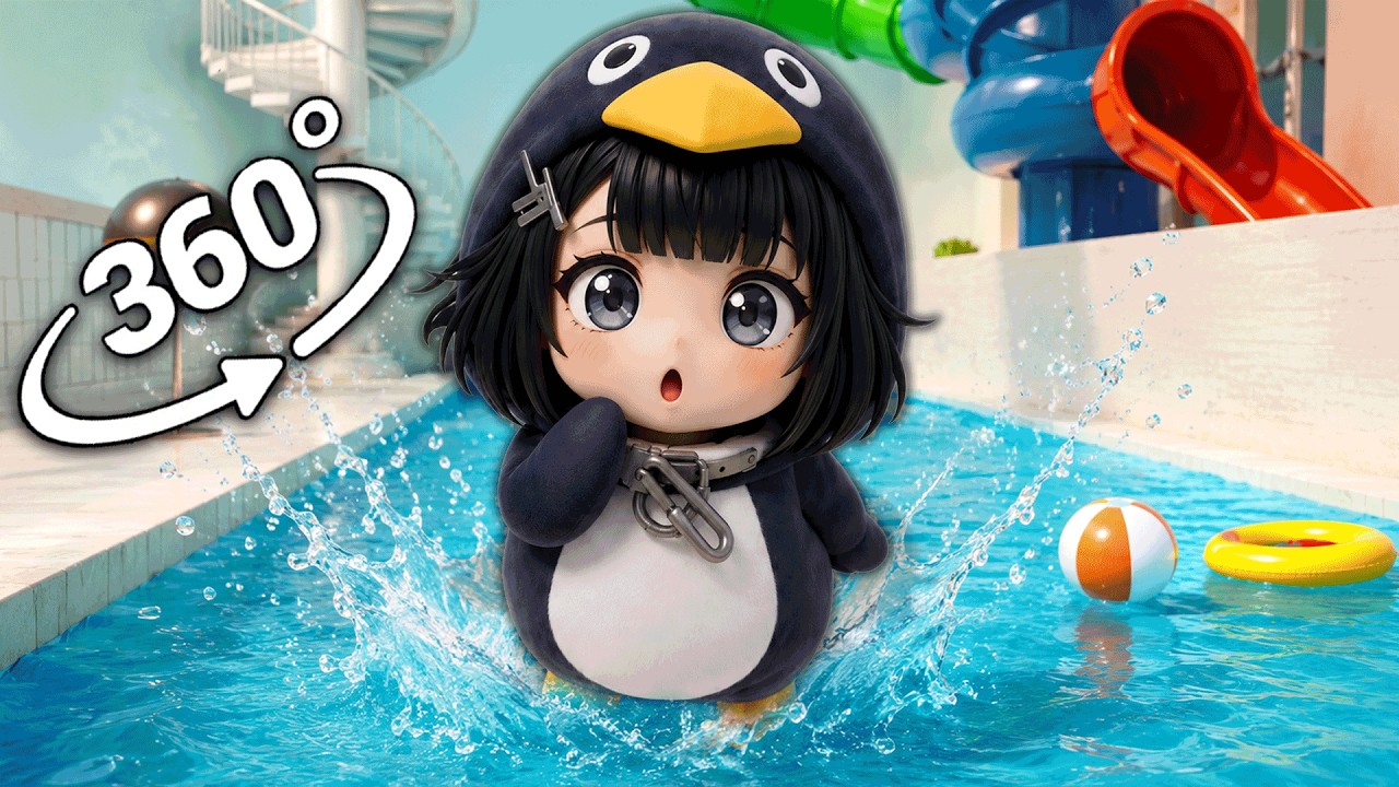 360&deg; VR GuguGaga Penguin Waterpark (Found Footage) | 4K