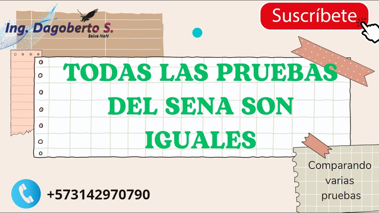 Todas las pruebas del SENA son Iguales Comparando pruebas de diferentes carreras Fase l