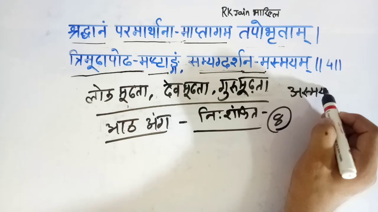 रत्न.श्रा. सम्यग्दर्शन की परिभषा श्लोक क्र.4 By Rakesh Jain। Samygdarshan ki Paribhasha।