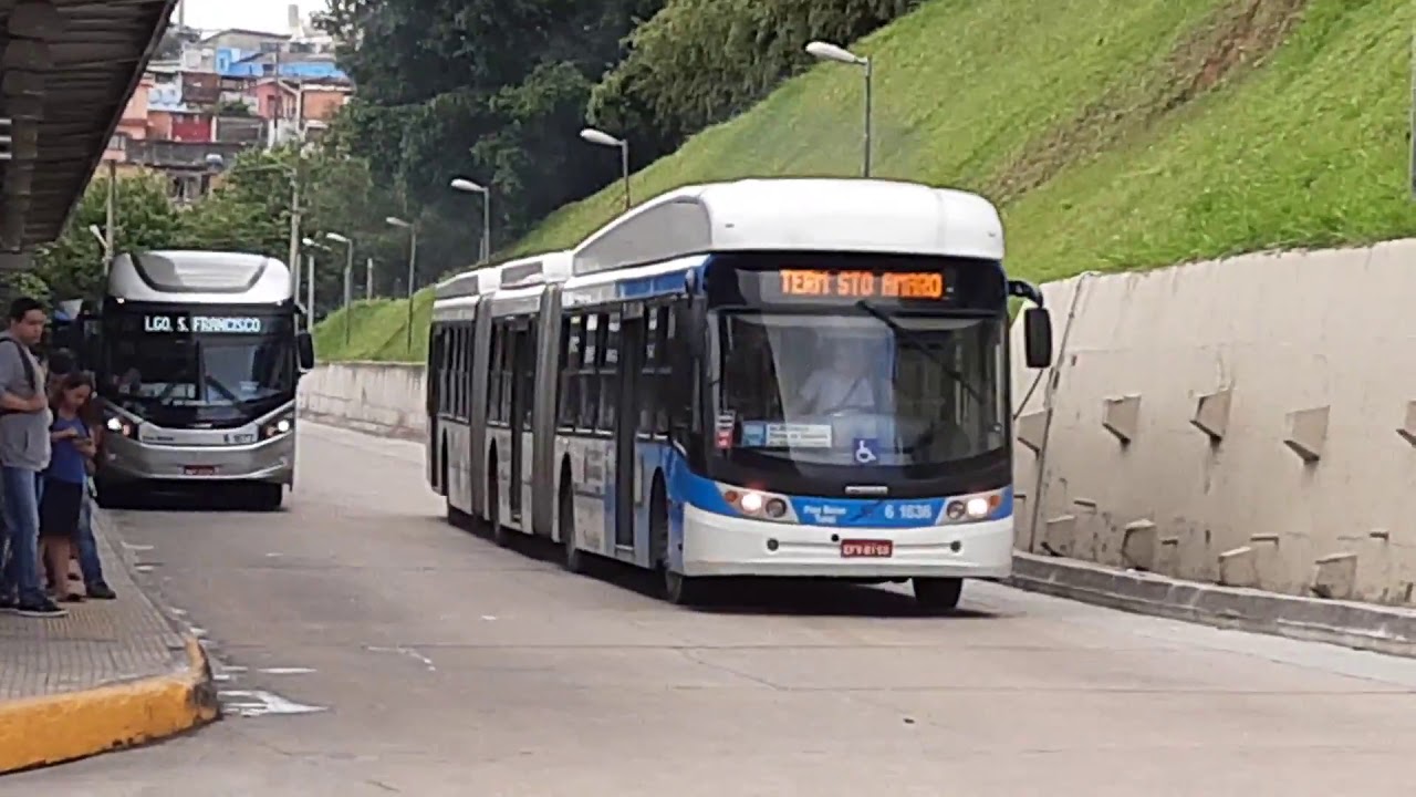 Caio TopBus PB Volvo B9salf viação Grajaú 6 1636 saindo do terminal Varginha