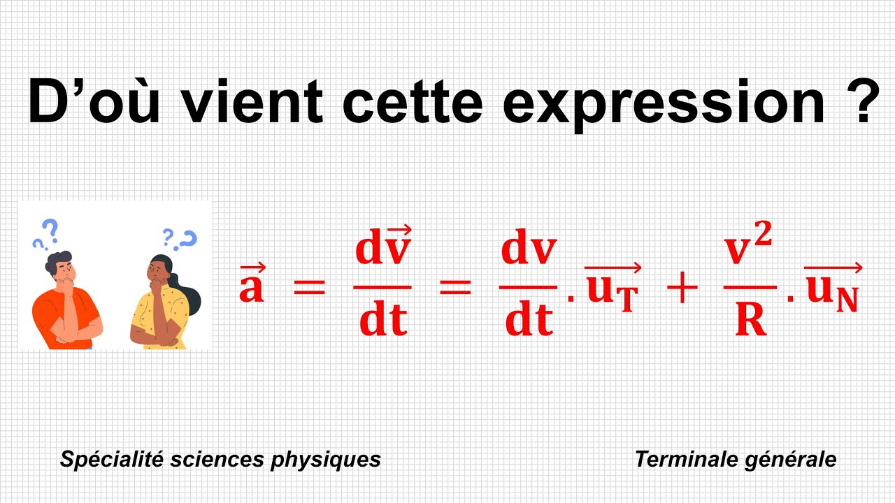 Mais d'où vient l'expression de l'accélération dans un repère de Frénet ?