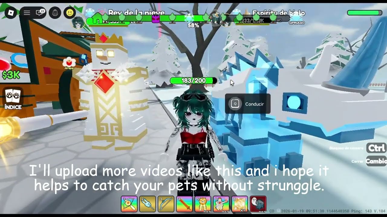 Pet capture adventure Roblox ( how to tame ice king and spirit of ice easy and fast )