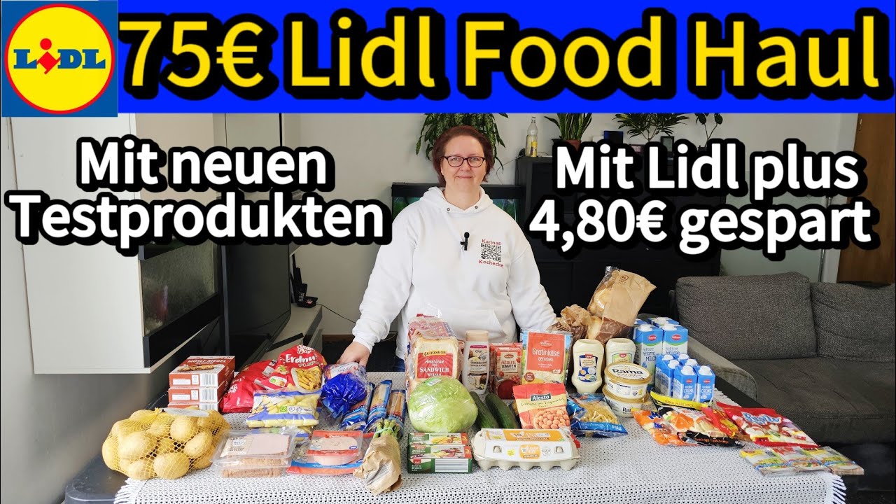 Geld sparen mit Lidl Plus: Neueste Testprodukte für Foodtests im 75€ Lidl Food Haul!