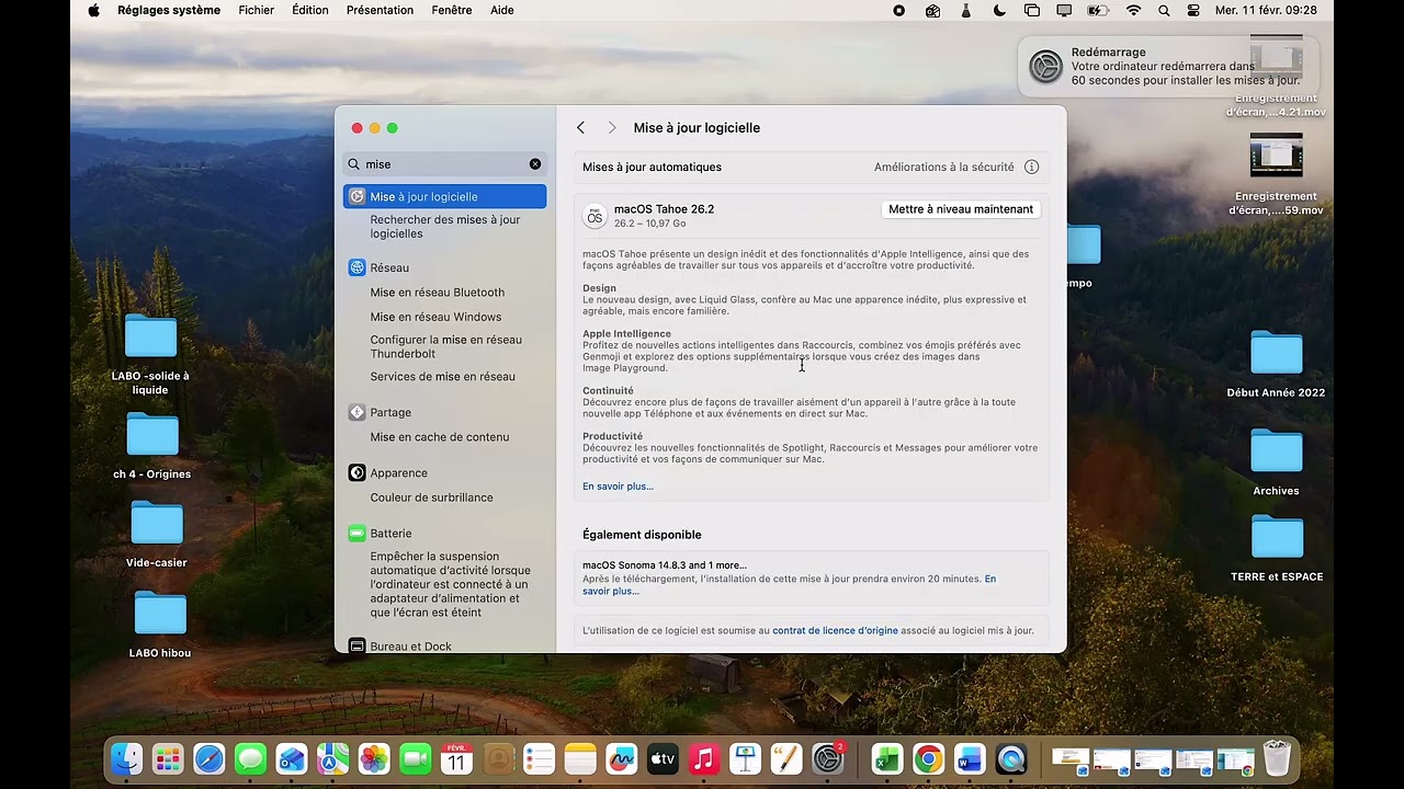 mise jour macbook