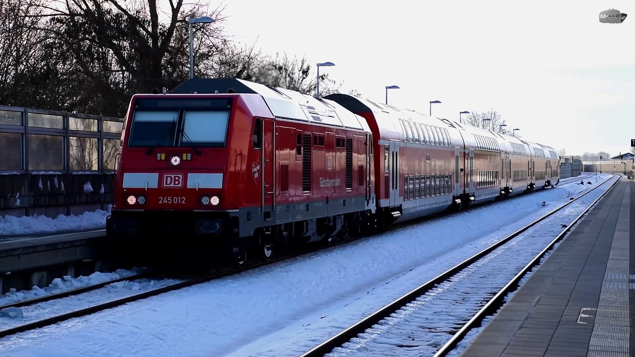Züge in Ampfing - BR 245 und BR 218 an Doppelstockwagen, VT 628 und mehr...