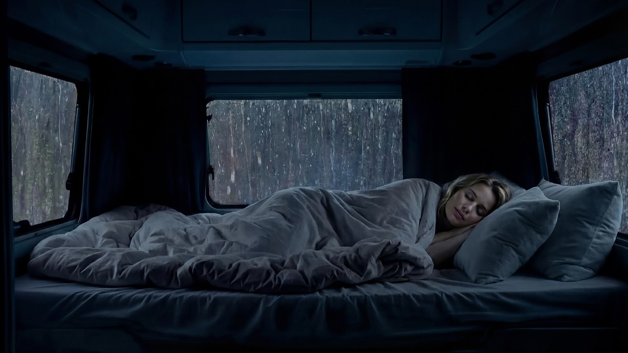 Rain Sounds in Car with Thunder⛈ Heavy Rain Sounds for Sleeping & Stress Relief | Sleep Immediately