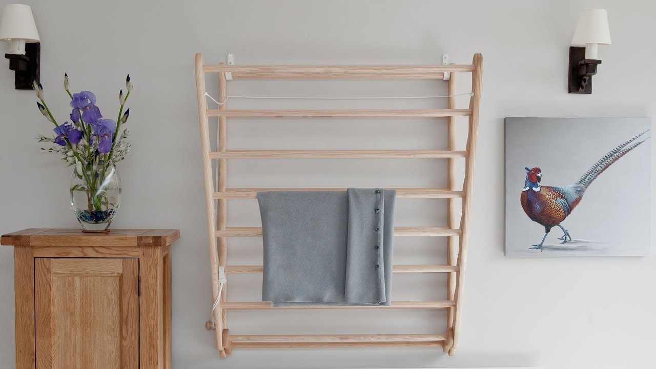 Julu Laundry Ladder Clothes Airer | Wall Mounted Clothes Drying Rack