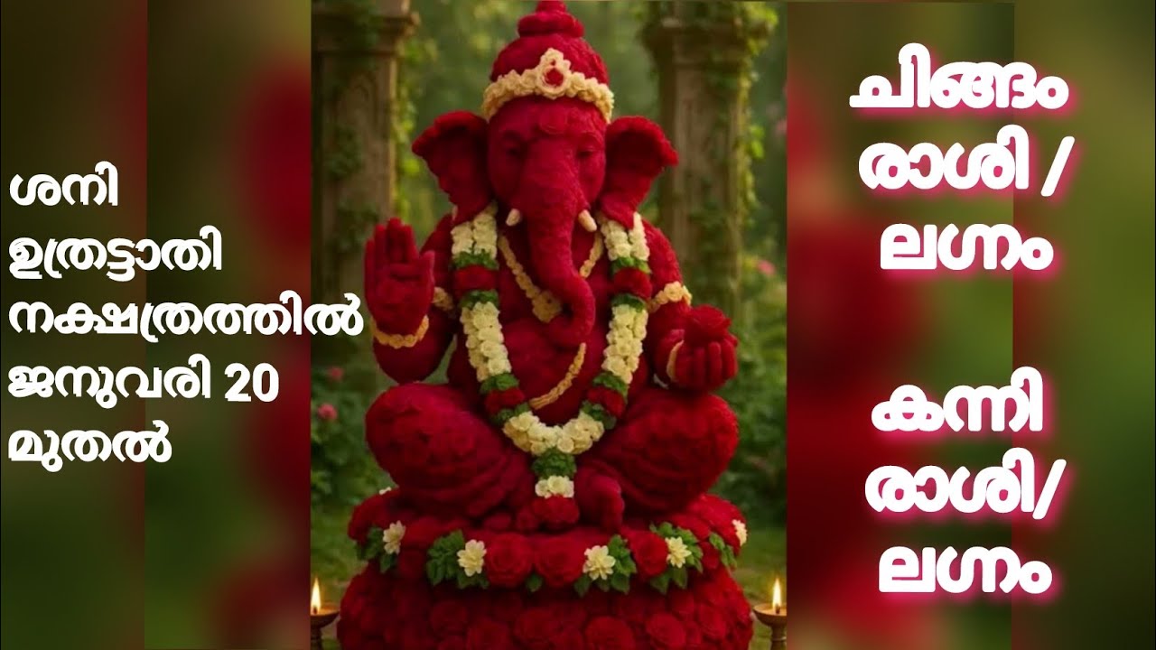 ശനി ഉത്രട്ടാതി നക്ഷത്രത്തിൽ - 2026 ജനുവരി 20 മുതൽ ചിങ്ങം -കന്നി രാശി / ലഗ്നക്കാരുടെ ഫലം