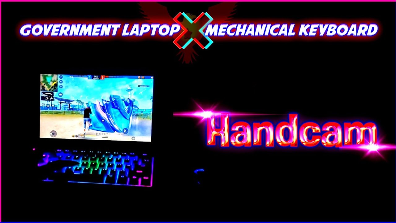 Government Laptop freefire Handcam Gameplay with RGB Mechanical Keyboard | 4GB RAM Laptop Free fire
