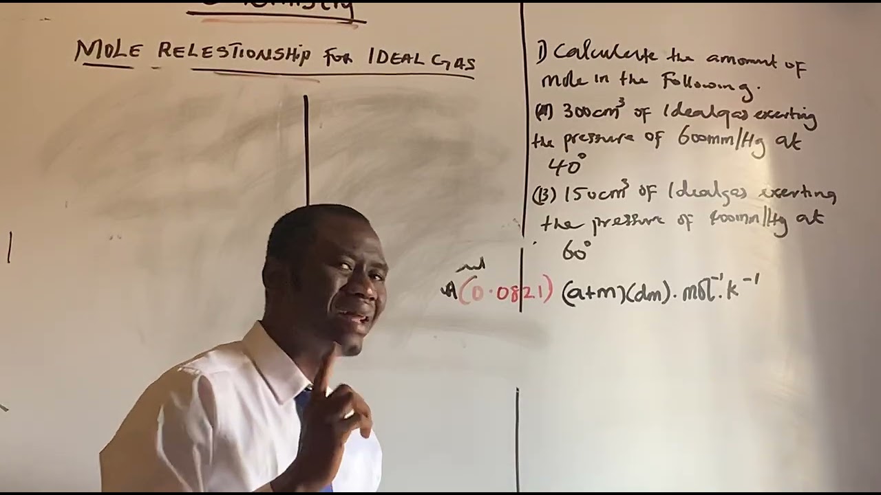 MOLE RELATIONSHIP FOR IDEAL GAS 