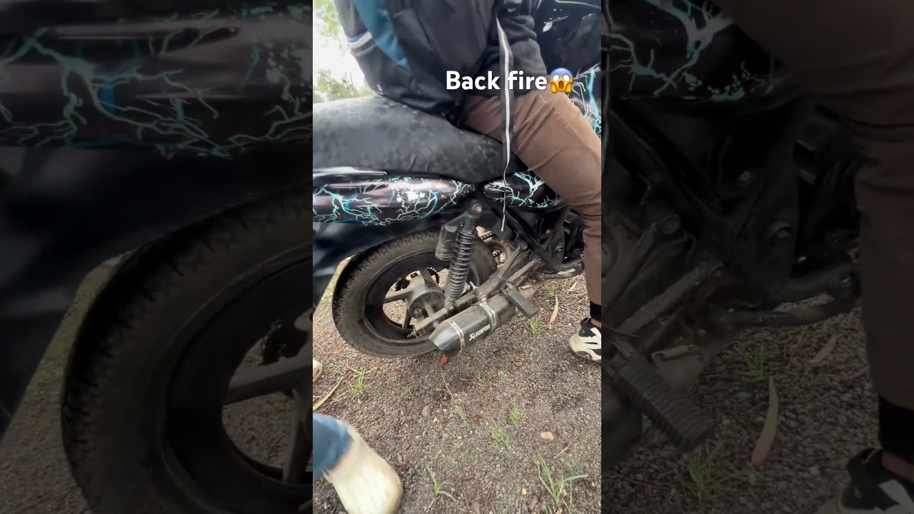 Bike back fire ￼🏍️🔥 