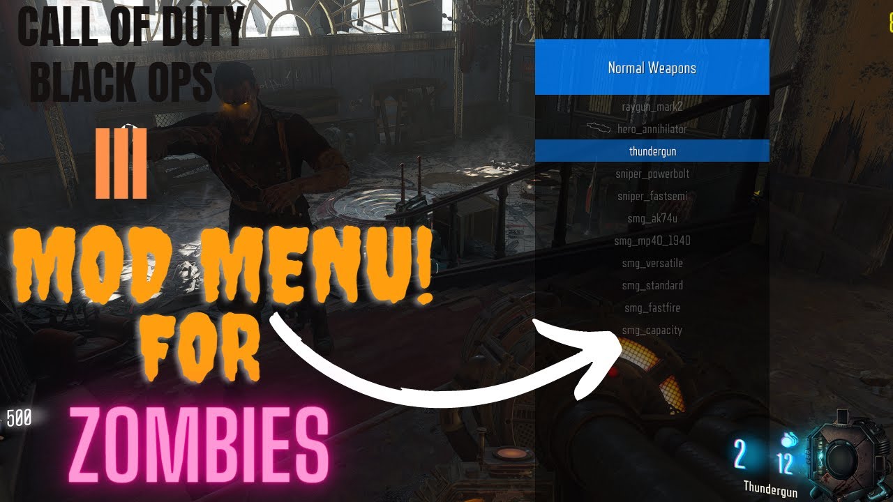 COD BO3 ZOMBIES MOD MENU TUTORIAL