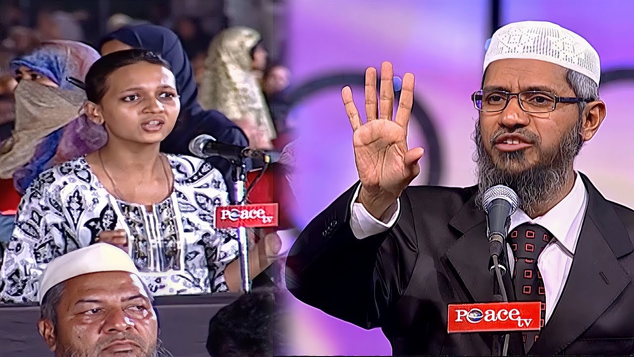 Clever girl start fighting with dr zakir naik