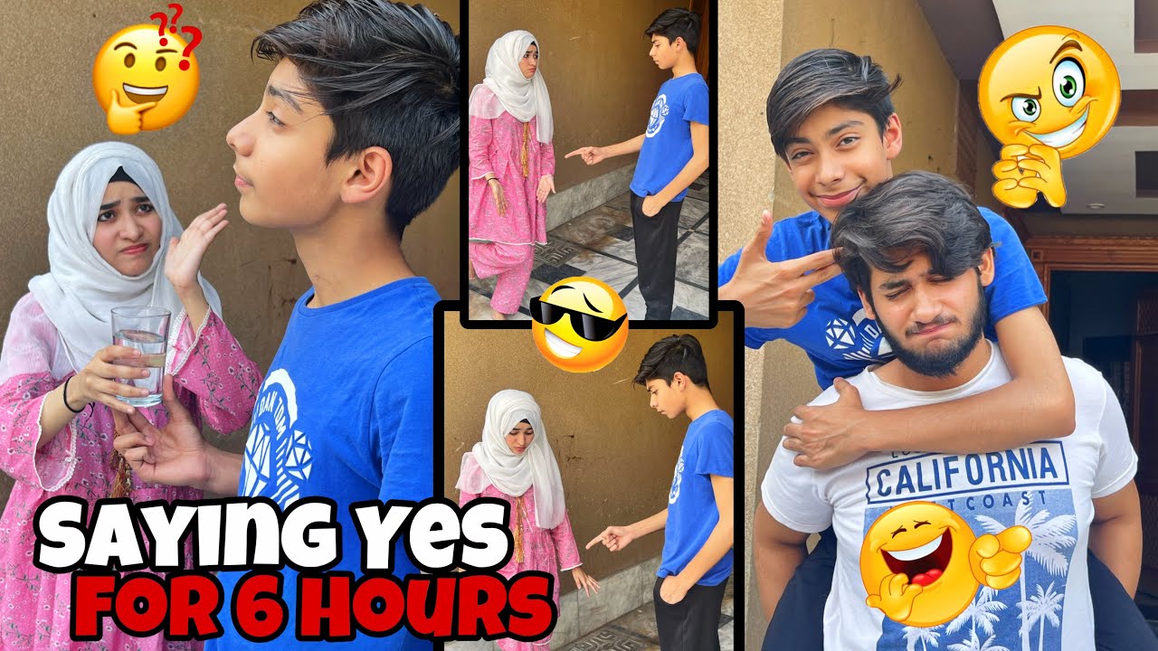 Saying Yes Challenge  For 6 Hours / Laiba Fatima & Ahmad With Saad