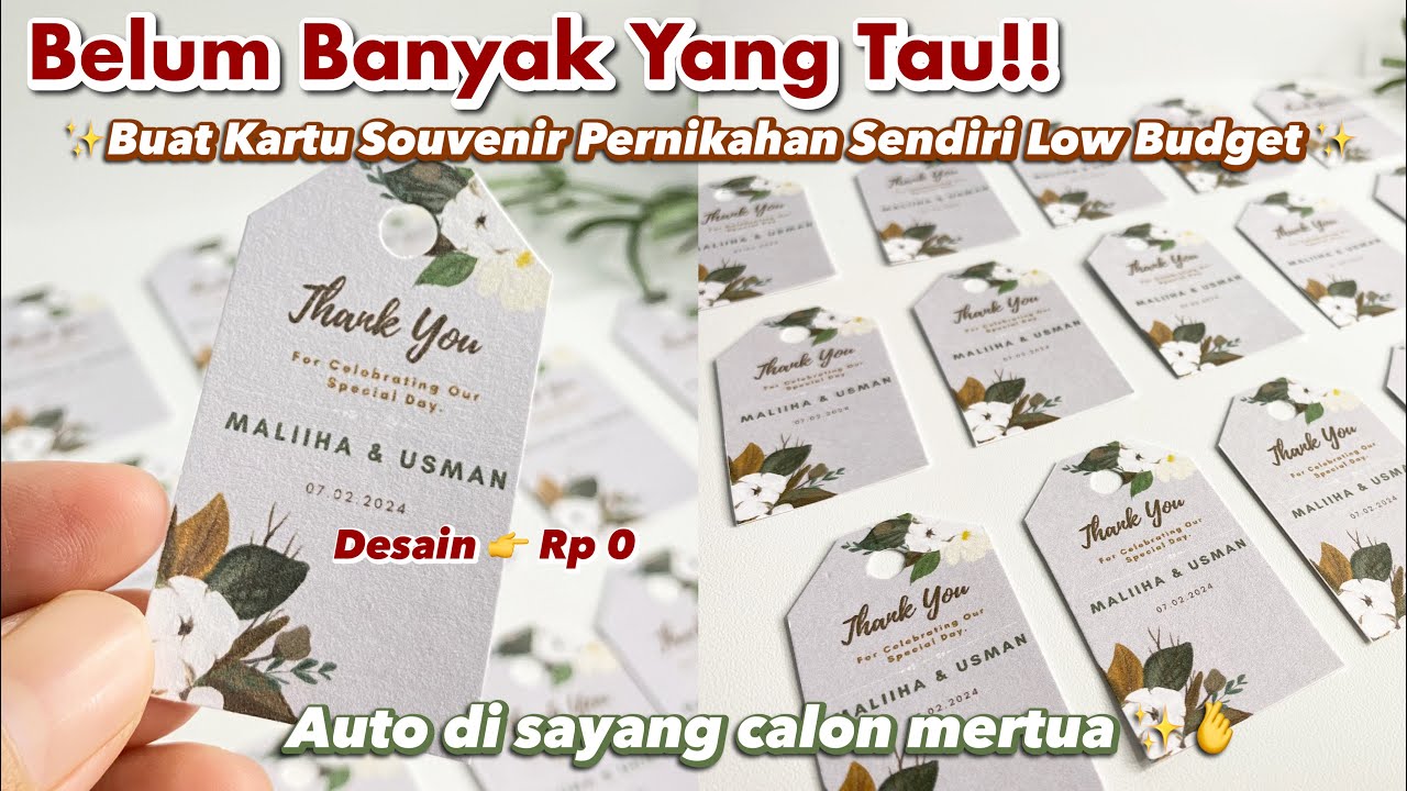 INI RAHASIANYA NIKAH HEMAT!! BUAT KARTU SOUVENIR PERNIKAHAN SENDIRI