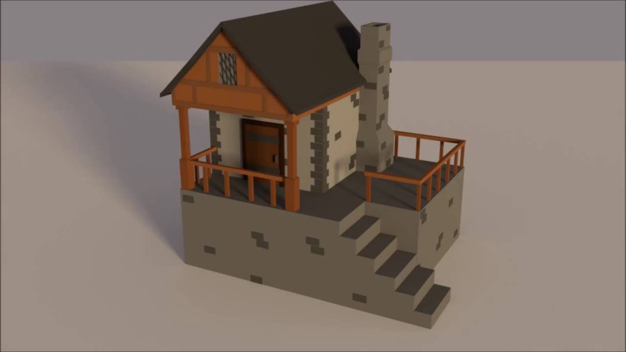 Lowpoly Timelapse | Medieval Building |