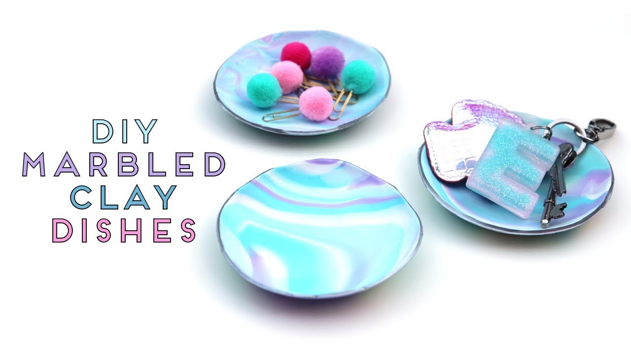 Diy Marbled Clay Catch-all Dishes