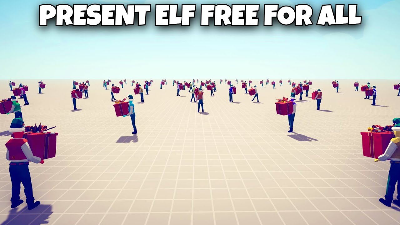 PRESENT ELF FREE FOR ALL MADNESS - Totally Accurate Battle Simulator TABS