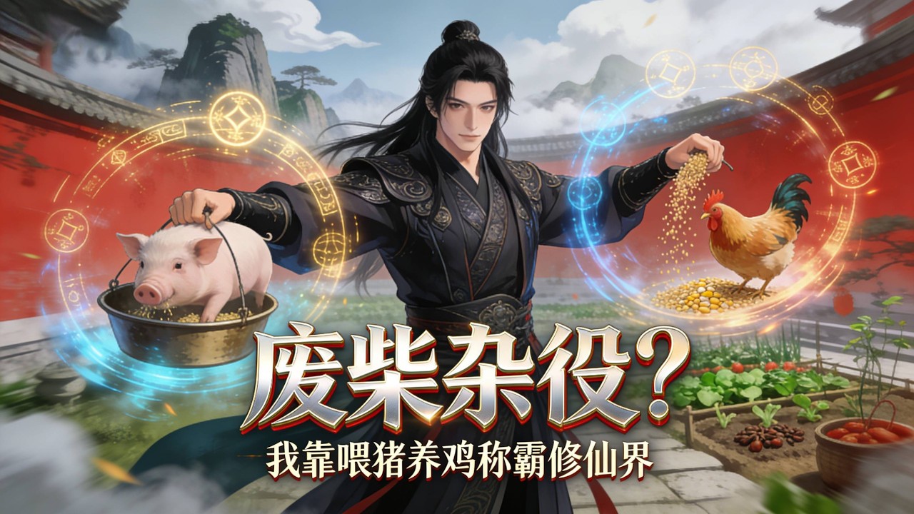 【Multi Sub】《廢柴雜役？我靠餵豬養雞稱霸修仙界》廢柴雜役覺醒神級飼養系統，畜禽全變戰寵#漫劇 #動態漫 #AI漫劇 #動漫 #動畫