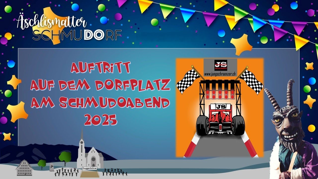 Escholzmatt Fasnacht 2025 Jungschränzer Dorfplatz Auftritt Schmutziger Donnerstag Abend