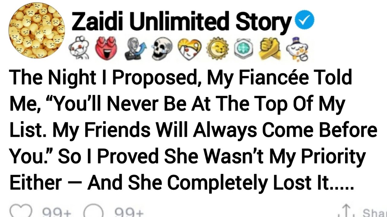 The Night I Proposed, My Fiancée Told Me, 
