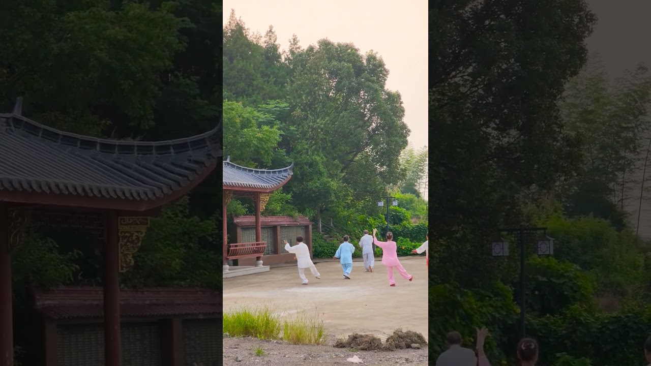 чем занимаются Китайцы в 6 утра? Конечно же - Цигун #china #2023 #travelvlog  #китай #цигун