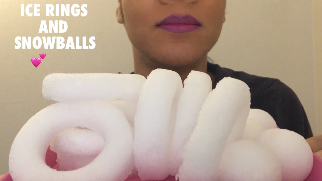 ASMR POWDERY ICE RINGS AND SNOWBALLS
