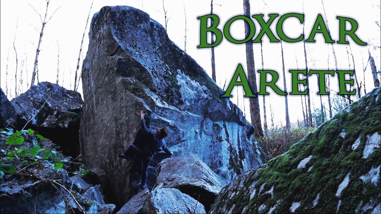 Projecting the Boxcar Arete (V8) - Index, WA