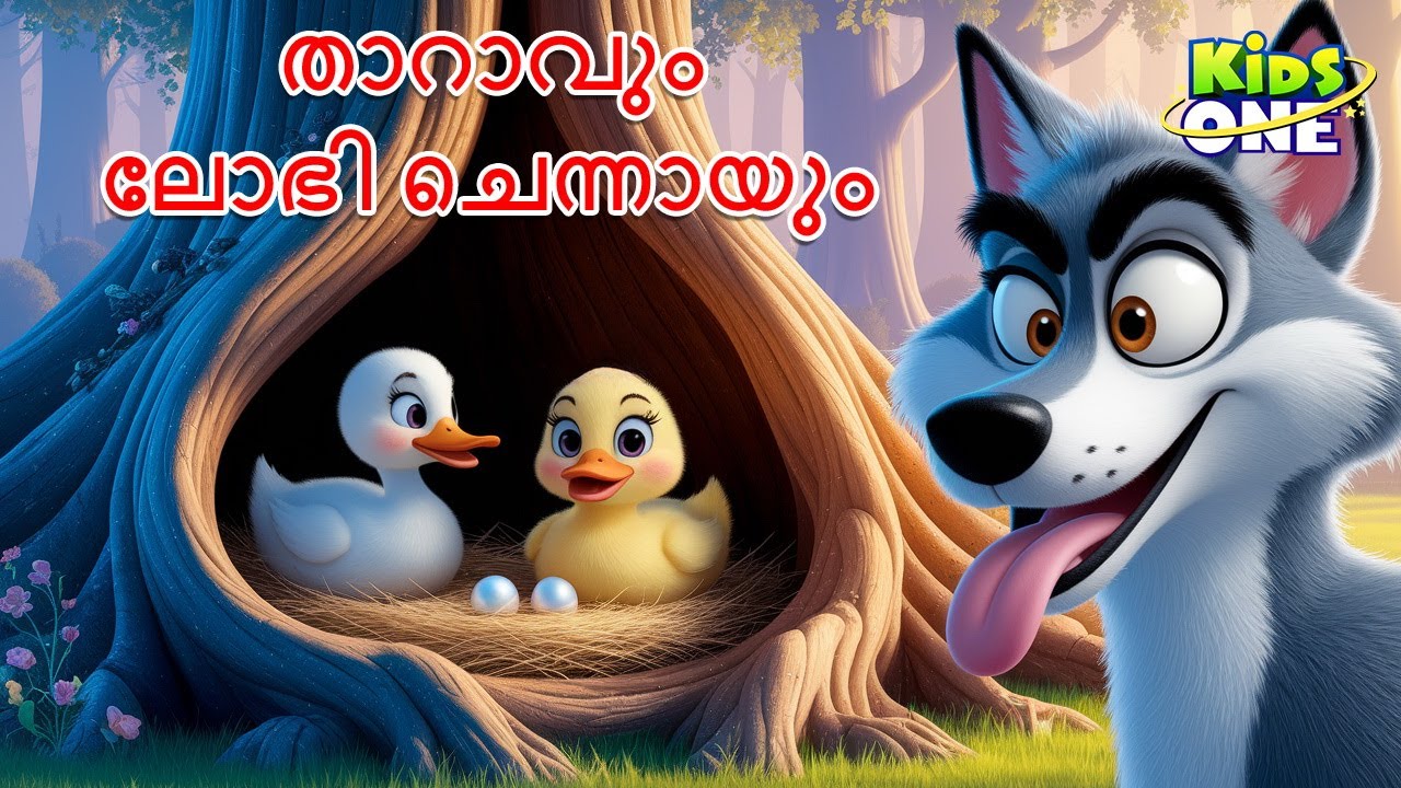 താറാവും ലോഭി ചെന്നായും | The Duck and the Greedy Wolf in | Malayalam Stories | Malayalam Fairy Tales