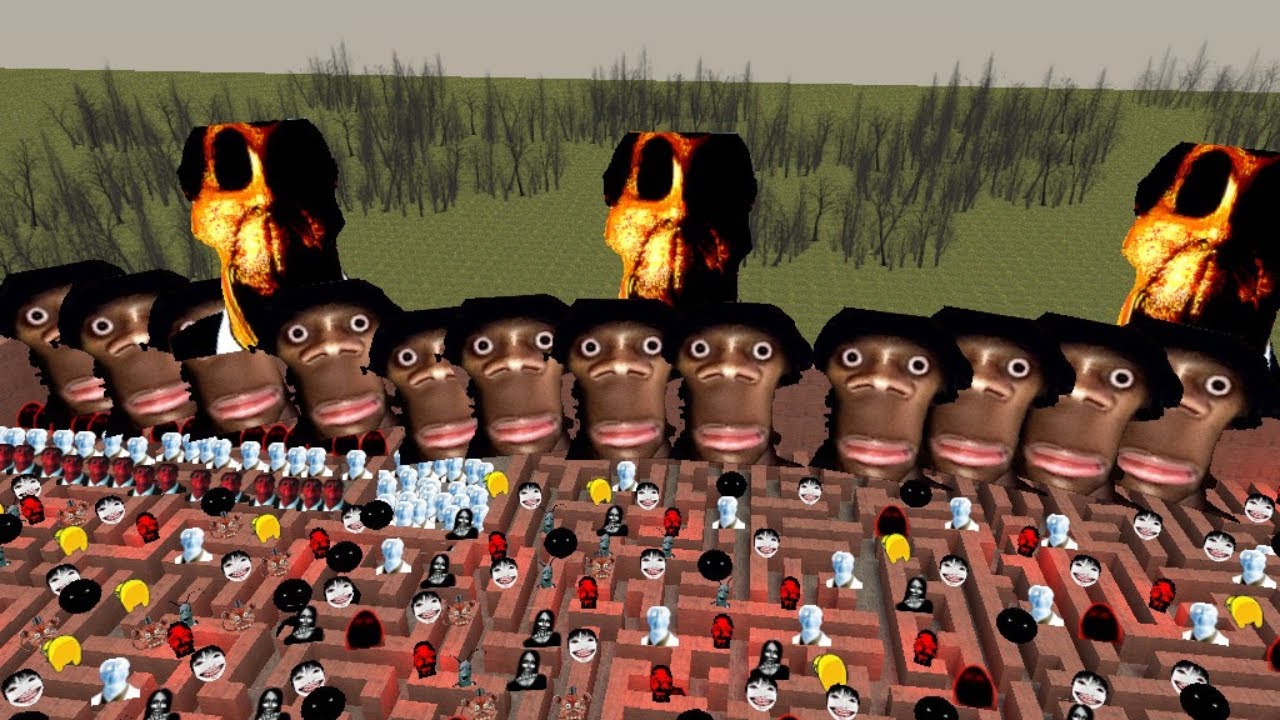BIGAUUGHH VS OBUNGA BUT BIG AND UNLIMITED NEXTBOT SO BUTFULL BIG MAZE RAWN #MDAsalathossain #gmod