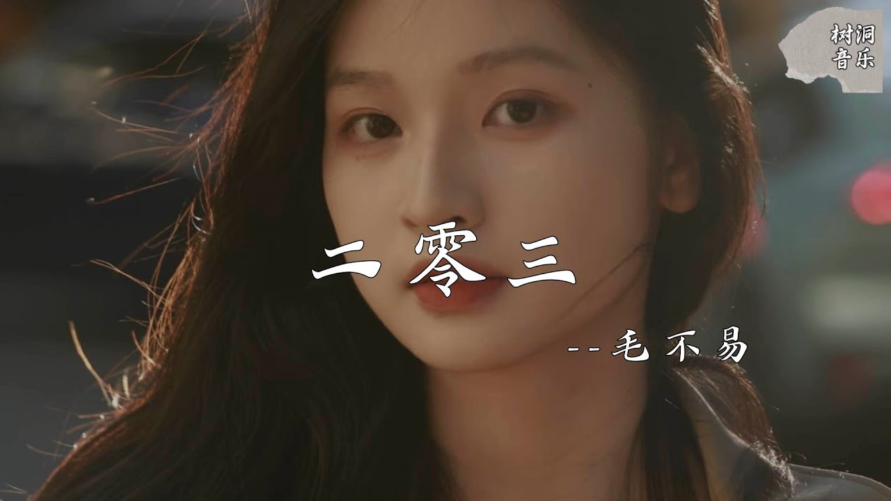 二零三    ( Live ) - 毛不易『虽然到现在还孑然一身，你会陪我默默忧愁到凌晨』【动态歌词】#新歌更新 #音樂 #流行歌曲