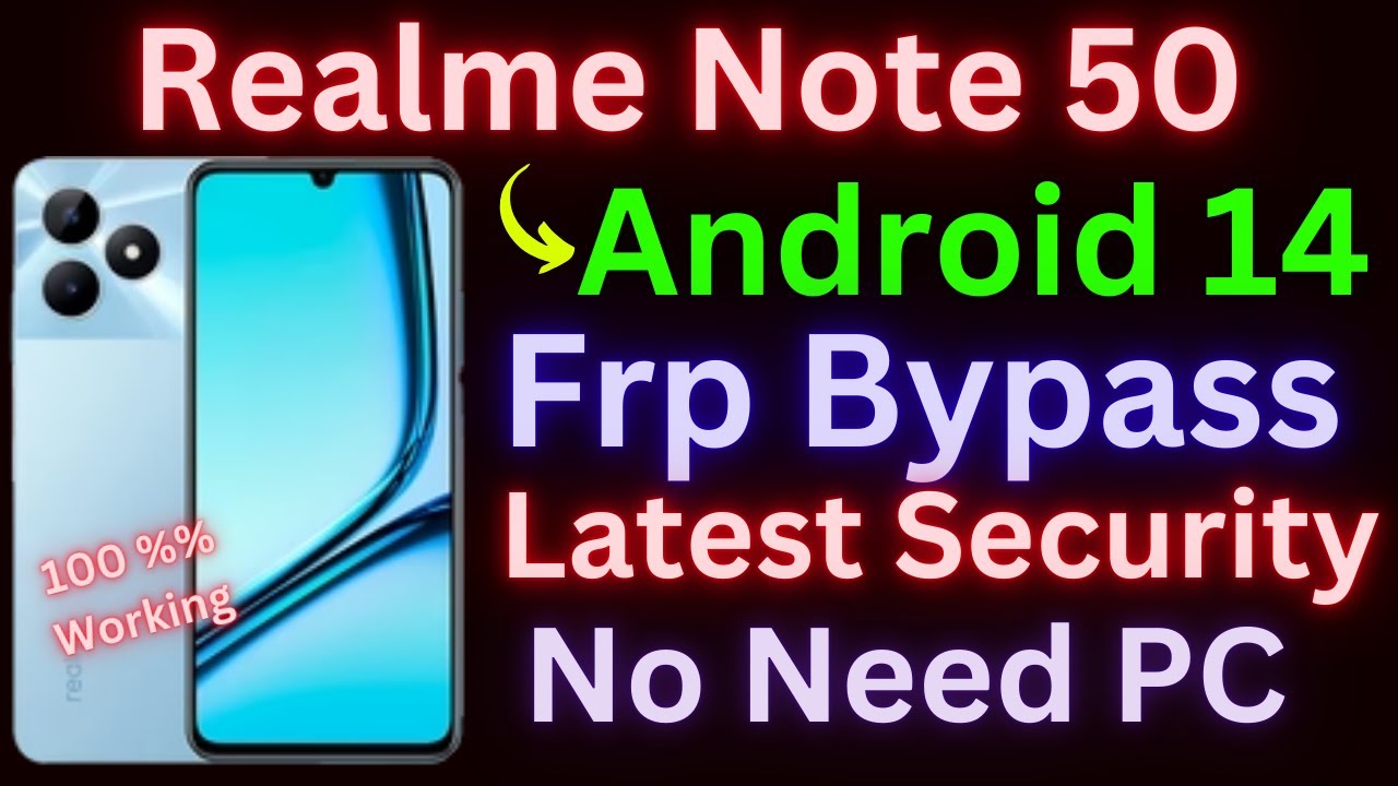 Realme Note 50 FRP Bypass Android 14 Without PC | Realme Note 50 RMX3834 FRP Bypass 2024