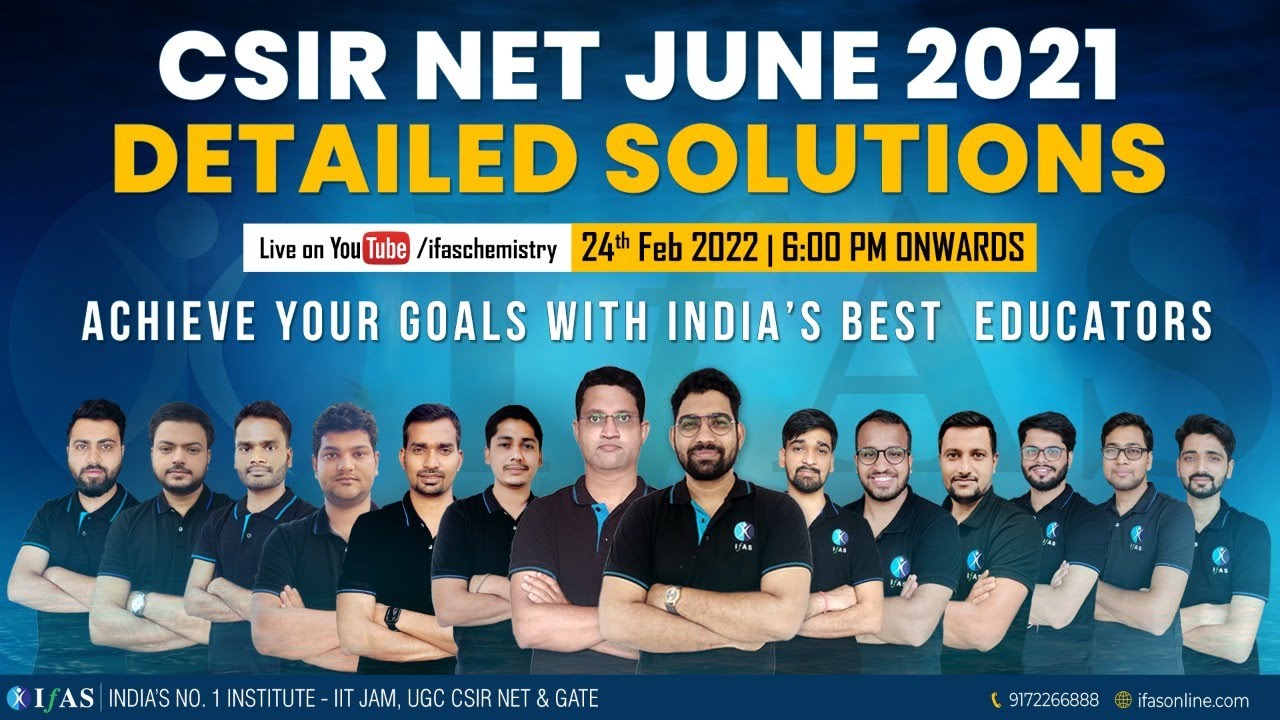 CSIR NET Chemical Science Previous Year Paper Solution - June 2021