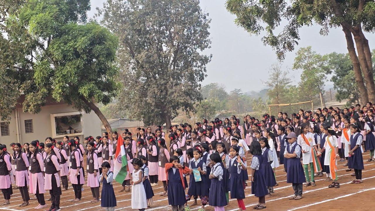 26 जानेवारी,  कवायत संचालन EMRS शेंडेगाव ता.शहापूर जि. ठाणे